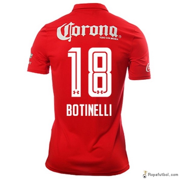 Camiseta Deportivo Toluca Replica Primera Ropa Botinelli 2016/17 Rojo